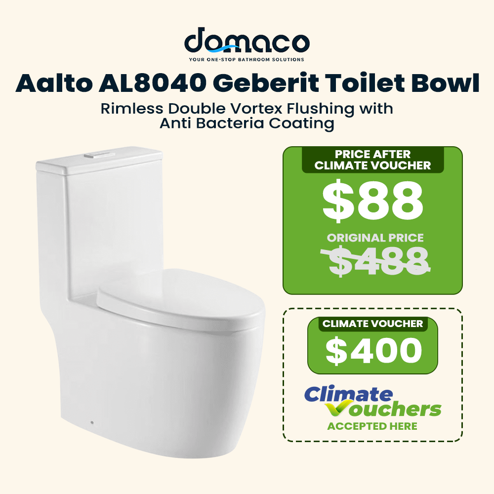 Aalto AL8040 Geberit Toilet Bowl Rimless Double Vortex Flushing
