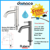 Rubine Alta P91325M SS Stainless Steel Basin Tap domaco.com.sg