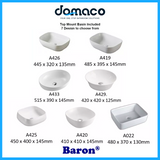 Baron A103-ST Stainless Steel Basin Cabinet With Phoenix Stone Solid Top domaco.com.sg