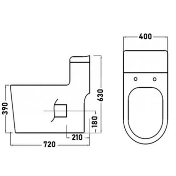 Mayfair 8126 Swirling Flushing 1Piece Toilet Bowl Domaco