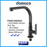 Pozzi K8620GG Gun Metal Kitchen Sink Tap domaco.com.sg