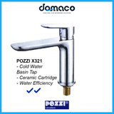Pozzi X321 Chrome Basin Tap domaco.com.sg