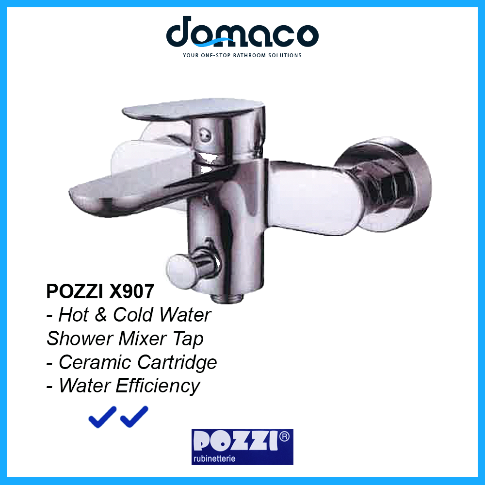 Pozzi X907 Chrome Shower Mixer Tap domaco.com.sg