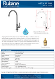 Rubine Alta K91343 SS Stainless Steel Kitchen Tap domaco.com.sg