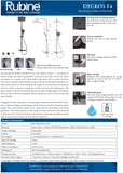Rubine RSC-DECKOS-F4 Square Rain Shower Set with Hand Shower and Shower Mixer Shelf domaco.com.sg