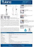 Rubine RSC-DECKOS-U2 Round Rain Shower Set with Hand Shower and Shower Mixer Shelf domaco.com.sg