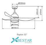 Bestar Raptor DC Ceiling Fan domaco.com.sg
