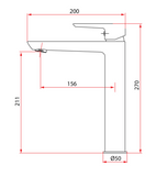 Rubine Stylo 9121XL Tall Basin Mixer Tap domaco.com.sg