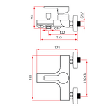 Rubine Unico 5661 Bath Shower Mixer Tap domaco.com.sg