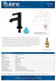 Rubine Alta P91325 Basin Tap domaco.com.sg