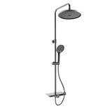 Rubine RSC-DECKOS-U2 Round Rain Shower Set with Hand Shower and Shower Mixer Shelf domaco.com.sg