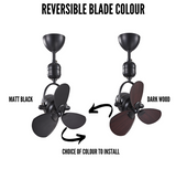 Bestar Duo Hagar 16 Inch Corner DC Wall/Ceiling Fan with Remote domaco.com.sg