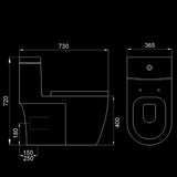 Velin 1-Piece Toilet Bowl A3392 (Geberit Flushing System) (28800)<br>*Contact us for best price - Domaco