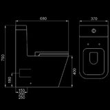Velin 1-Piece Toilet Bowl A3393 (36800)<br>*Contact us for best price - Domaco