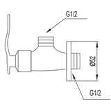 NTL Angle Valve 1655-C (1580)<br>*Contact us for best price - Domaco