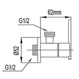 NTL Angle Valve 2024B-C or 2024W-C (Black or White) (2380)<br>*Contact us for best price - Domaco