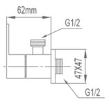 NTL Angle Valve 6024-C (2380)<br>*Contact us for best price - Domaco