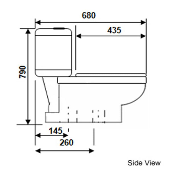 Baron 1Piece Toilet Bowl W303 (19800)*Contact us for best price Domaco