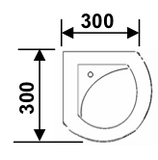 Baron Designer Basin BS412 - Wall Mount - Domaco