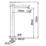 NTL Basin Tap 2012B-C or 2012W-C (Black or White) (8880)<br>*Contact us for best price - Domaco