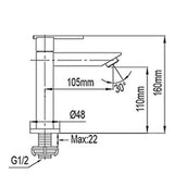 NTL Basin Tap 2011B-C or 2011W-C (Black or White) (6380)<br>*Contact us for best price - Domaco