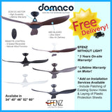 Efenz Downrod DC-Eco Ceiling Fan with Remote (Without Light) domaco.com.sg