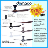 Efenz Hugger DC-Eco Ceiling Fan with 22W Samsung Dimmable LED Light Kit And Remote domaco.com.sg