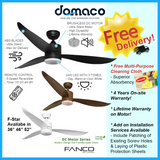 FANCO F-STAR DC CEILING FAN + REMOTE CONTROL + 24W LED RGB LIGHT KIT - Domaco