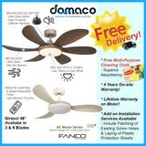 Fanco Girasol 46" DC Ceiling Fan with 36W LED RGB Light Kit and Remote domaco.com.sg
