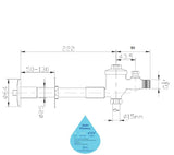 Urinal Manual Flush Valve (Long Button) 202D01-3T (7280)<br>*Contact us for best price - Domaco