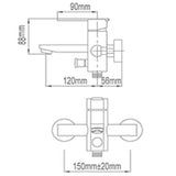 NTL Shower Mixer Tap 2005B or 2005W (Black or White) (14800)<br>*Contact us for best price - Domaco