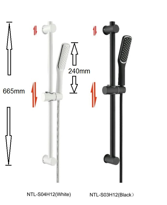NTL Shower Set Black S03H12 or White S04H12 Series (7880)<br>*Contact us for best price - Domaco