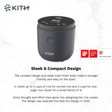 Kith Low-Sugar Rice Cooker LRC-1L-BK domaco.com.sg