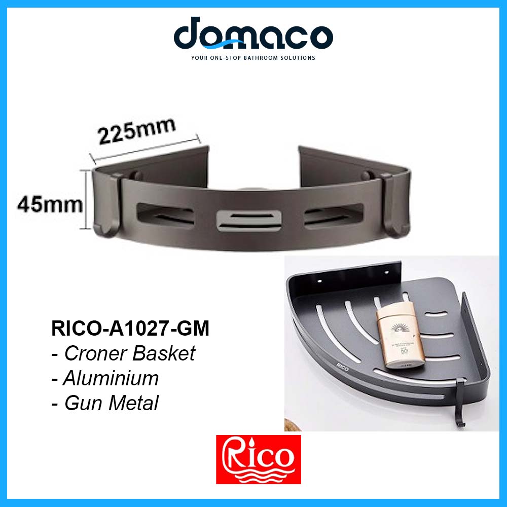 Rico A1027-GM Gun Metal Corner Basket domaco.com.sg