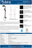 Rubine RSC-PUSHSTOP-S81-BK Rain Shower Set with Hand Shower and Shower Mixer in Matt Black domaco.com.sg