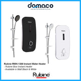 Rubine RWH-1388B (Black) / RWH-1388W (White) Instant Water Heater domaco.com.sg