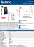 Rubine RWH-933B Black Instant Water Heater domaco.com.sg