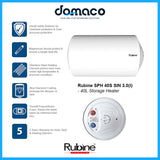 Rubine SPH 40S SIN 3.0(I) Storage Heater 40L domaco.com.sg