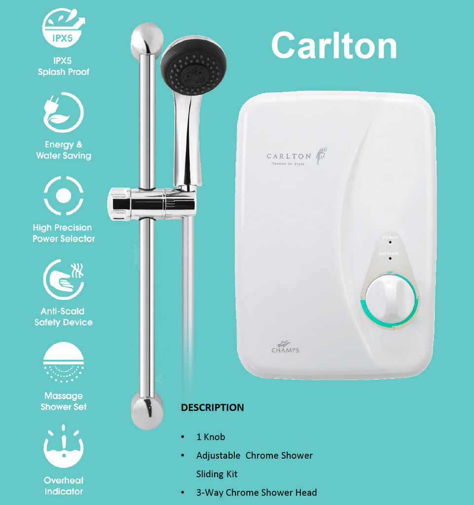 Champs Carlton Copper Tank Instant Water Heater domaco.com.sg