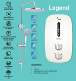 CHAMPS LEGEND INSTANT WATER HEATER WITH DC WATER BOOSTER PUMP & RAIN SHOWER domaco.com.sg