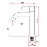 Rubine Alta P91325M SS Stainless Steel Basin Tap domaco.com.sg