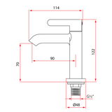 Rubine Alta P91325 Basin Tap domaco.com.sg