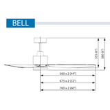 Rubine Bell Ceiling Fan domaco.com.sg