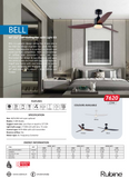 Rubine Bell Ceiling Fan domaco.com.sg