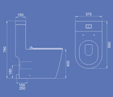 Velin 1-Piece Toilet Bowl A3390 (Geberit Flushing System) (26800)<br>*Contact us for best price - Domaco