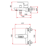 Rubine Stylo 9161 Shower Mixer Tap domaco.com.sg
