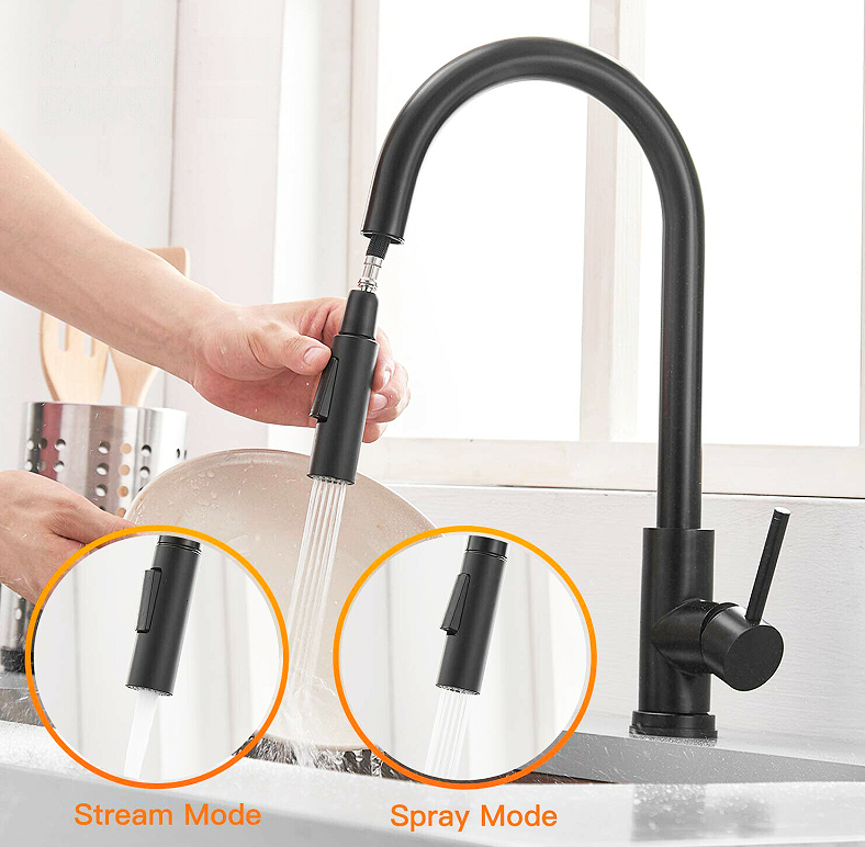 thumbnail image 2 of Touch On Sensor Kitchen Faucet With Pull Out Sprayer – Single Handle, Brushed Nickel 2 of 2