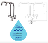 Arino T-3082DSS Dual Spout Kitchen Sink Tap domaco.com.sg