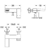 Arino T-9328BK-2 Matt Black Shower Mixer Tap domaco.com.sg