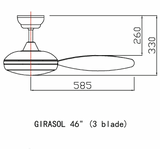 Fanco Girasol 46" DC Ceiling Fan with 36W LED RGB Light Kit and Remote domaco.com.sg